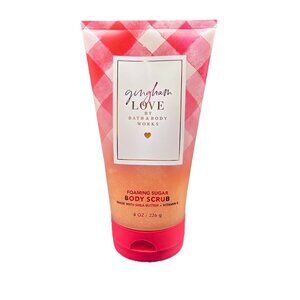 Bath & Body Works Gingham Love Foaming Sugar Scrub 8oz Valentine Red Shea Butter